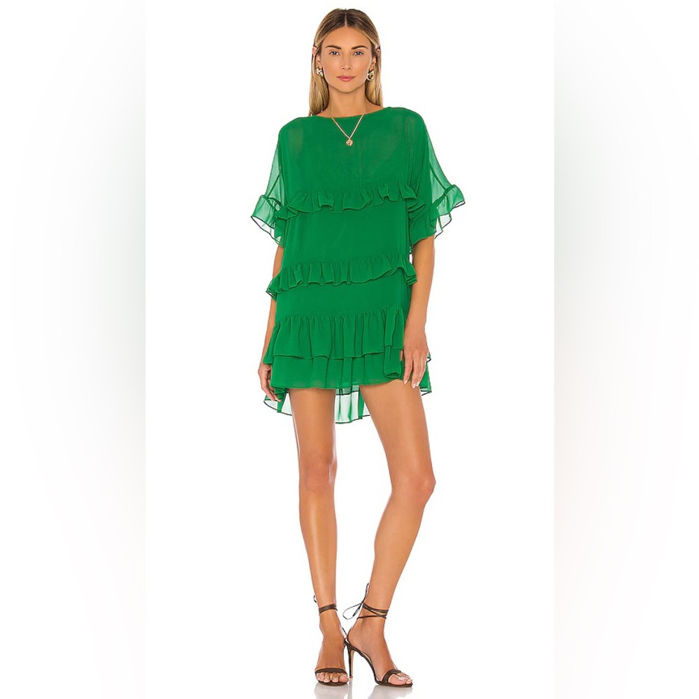 Lovers and Friends Mona Mini Dress in Viridian Green